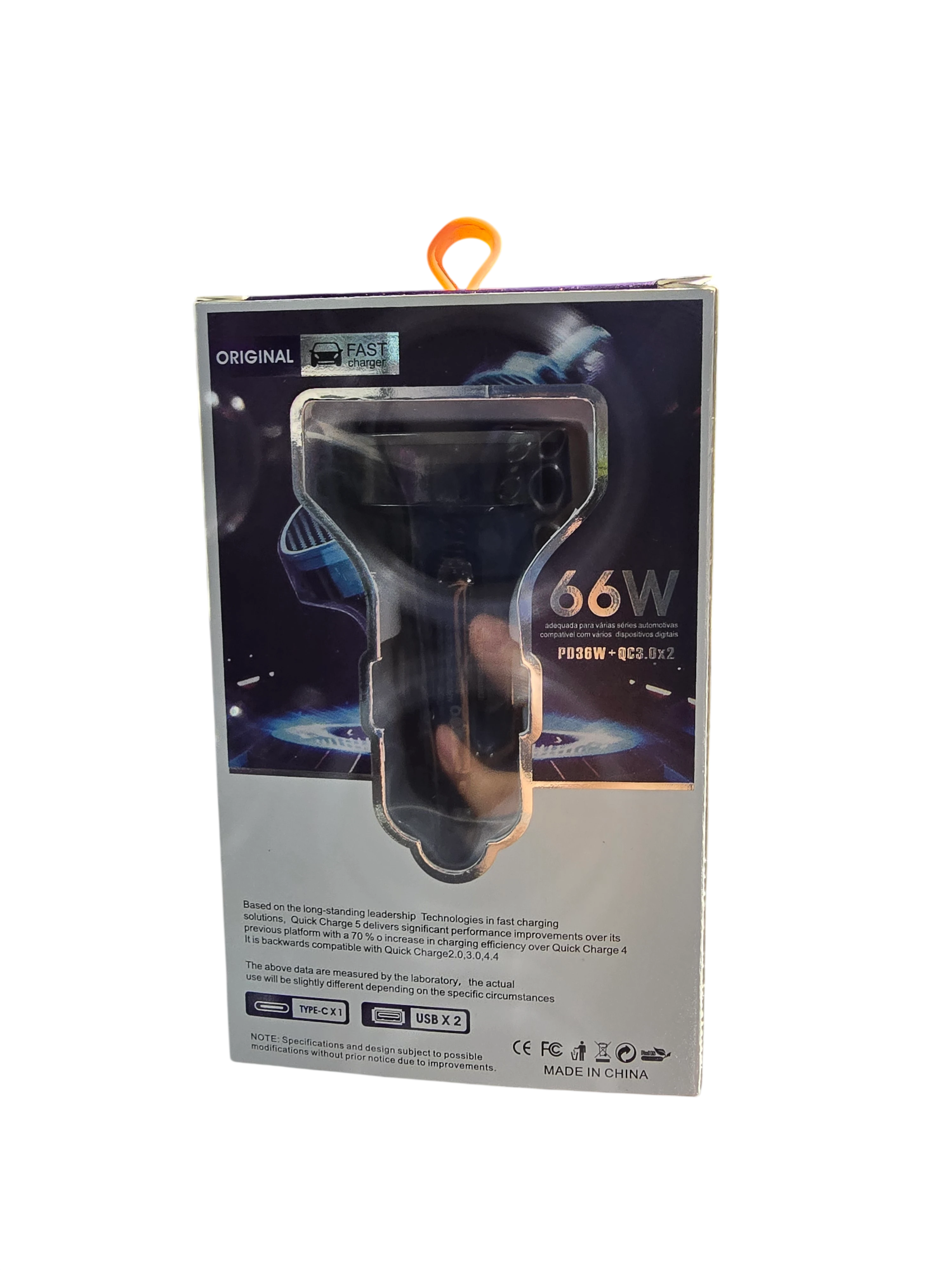 Cargador auto time   66W 