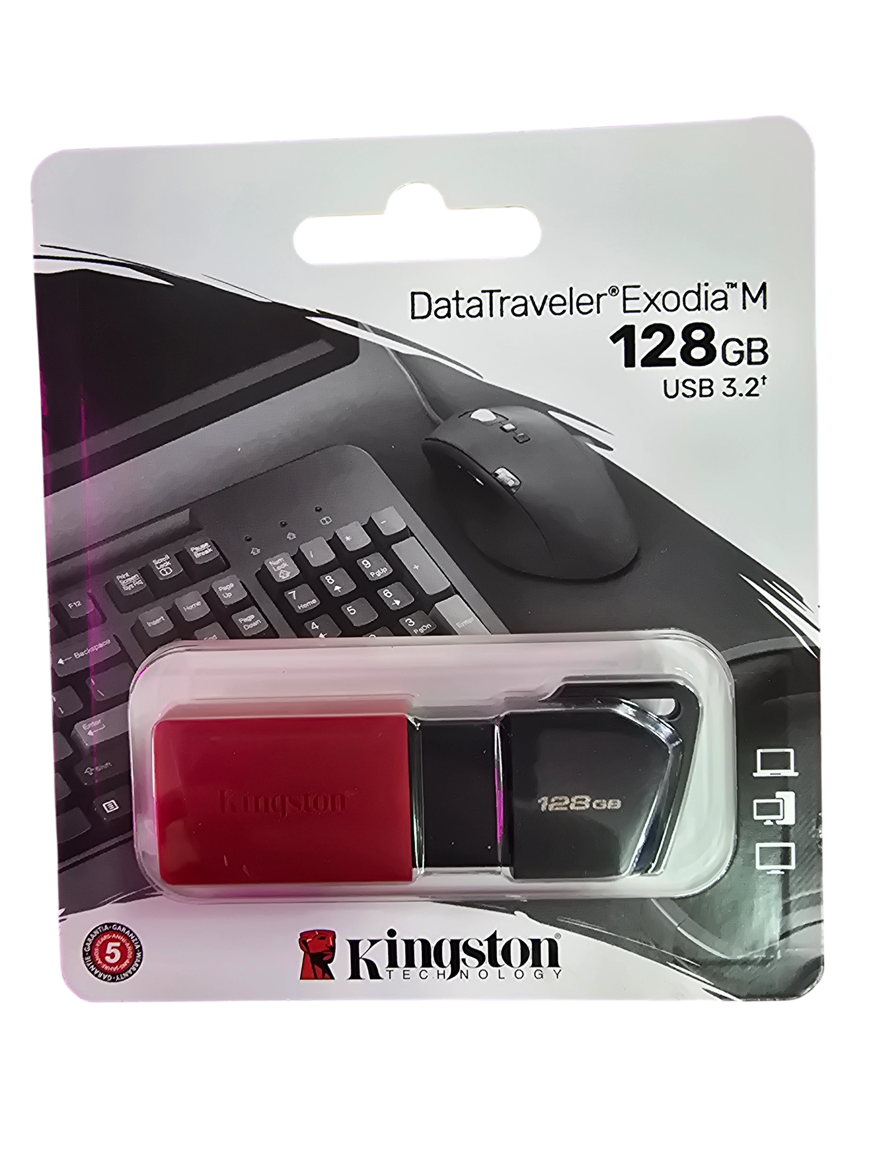 Pendrive Kingston DataTraveler Exodia M 128GB USB 3.2 - Memoria Flash Portátil