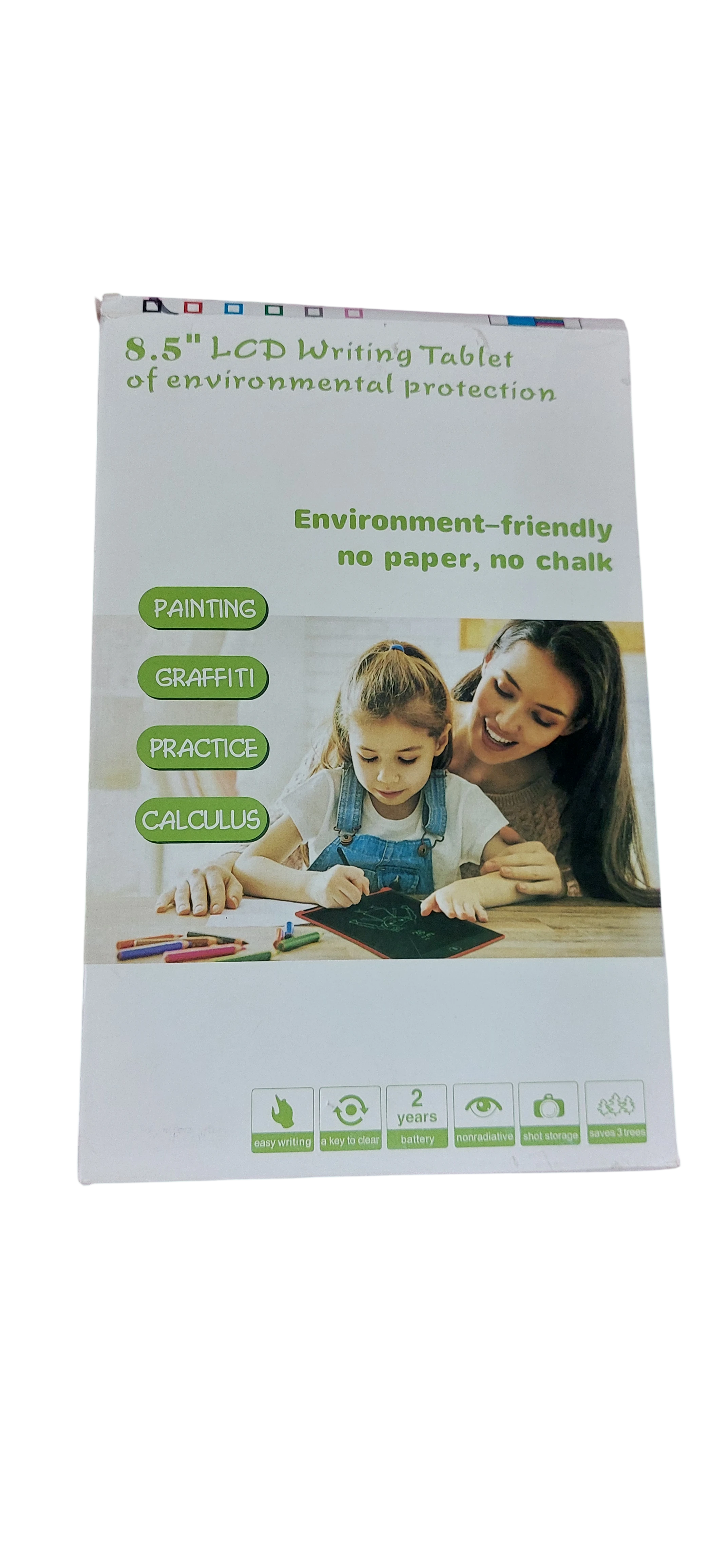 Tableta LCD de Escritura y Dibujo 8.5 Pulgadas para Niños - Ecológica Sin Papel