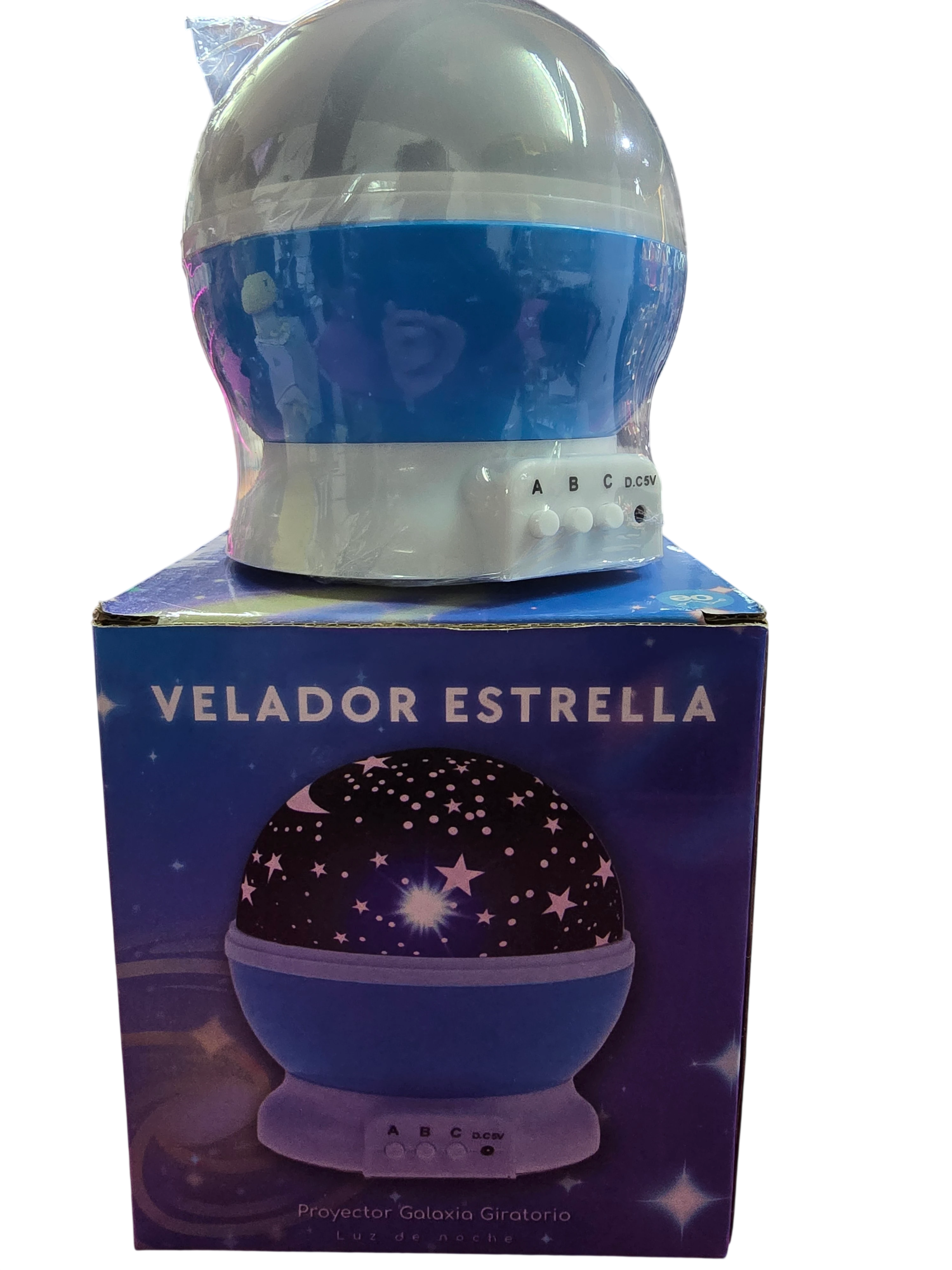 Velador Estrella Proyector Galaxia Giratorio Luz de Noche Astronauta Infantil