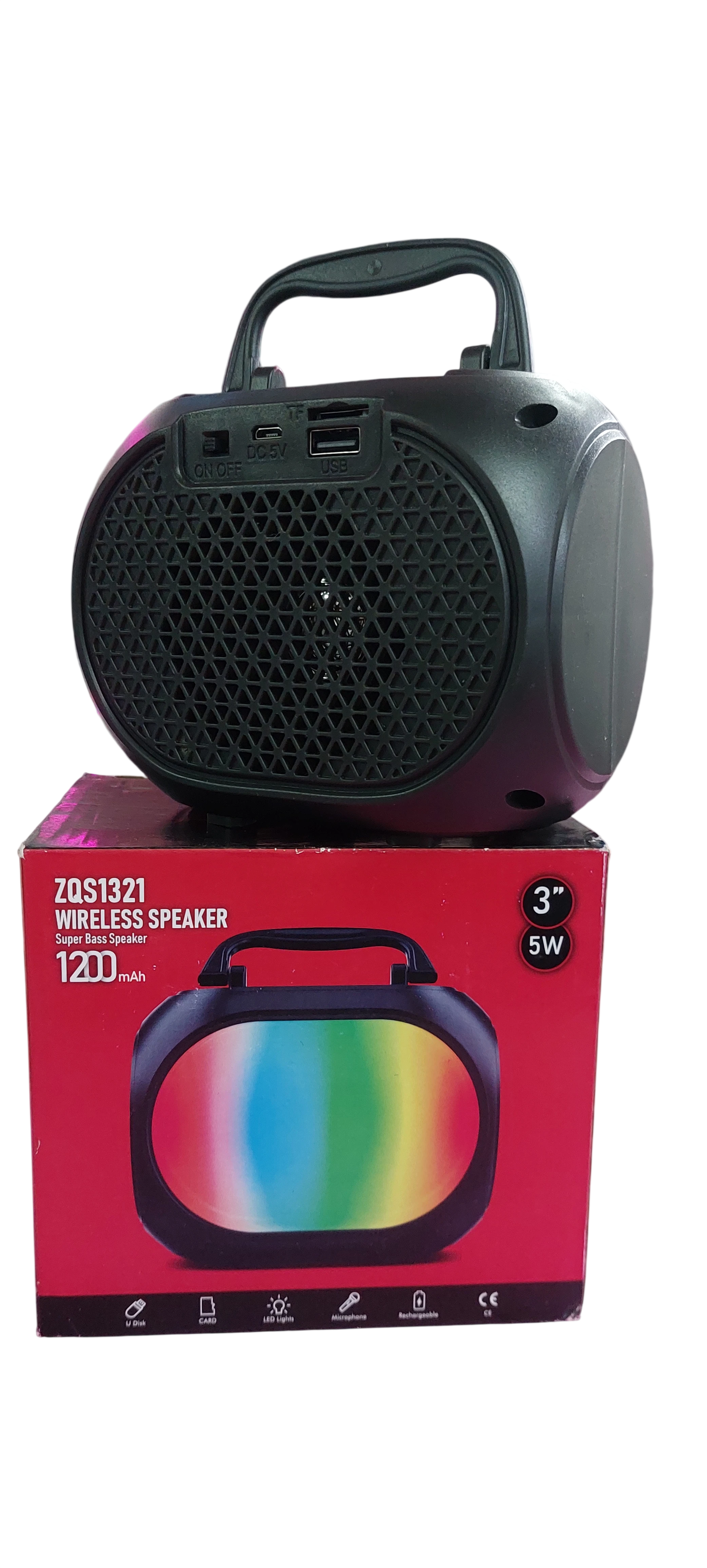 Parlante Bluetooth Inalámbrico ZQS1321 Super Bass con Luces LED RGB 5W 1200mAh - 2