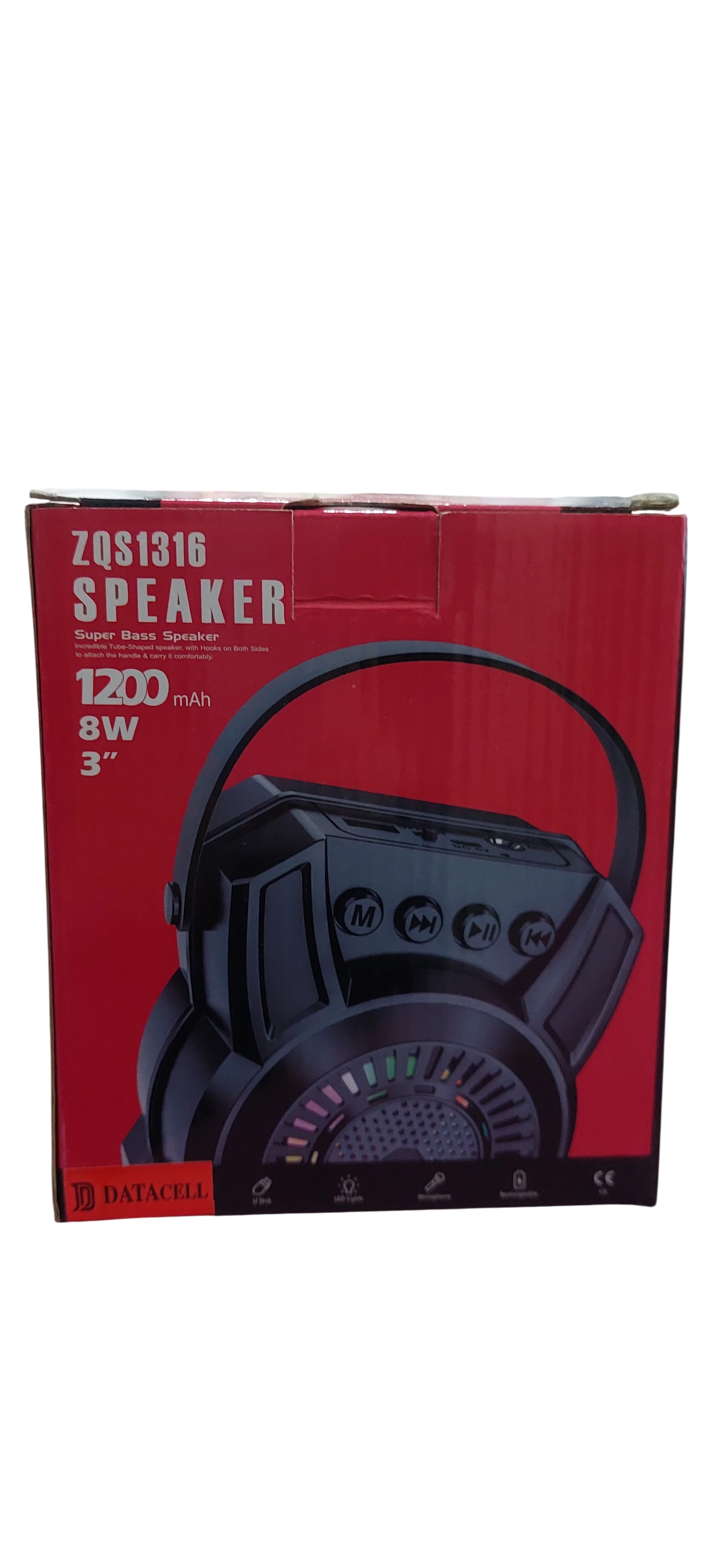 Parlante Bluetooth Portátil ZQS1316 Super Bass con Luces LED RGB 8W 1200mAh