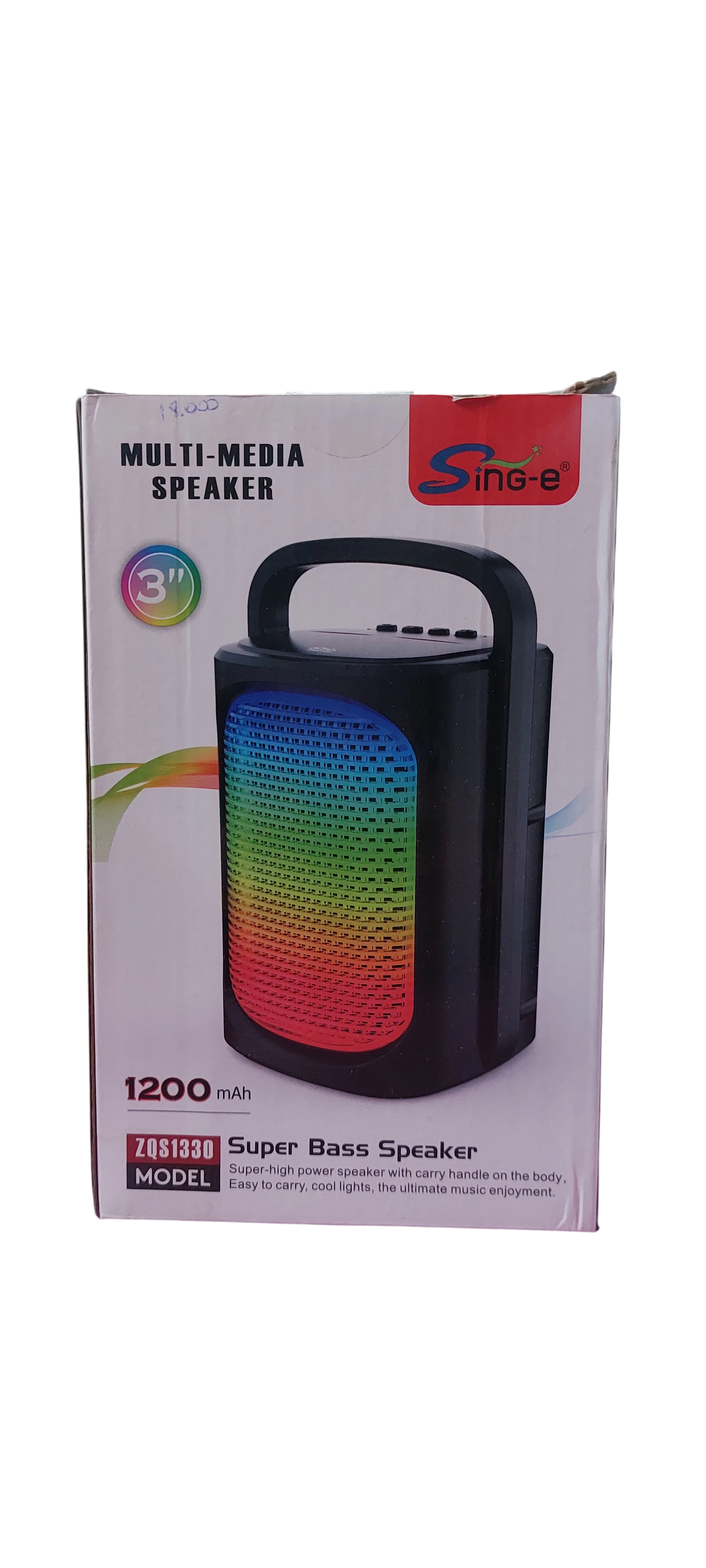 Parlante Bluetooth Portátil Sing-e ZQS1330 Super Bass con Luces RGB 3 Pulgadas 1200mAh