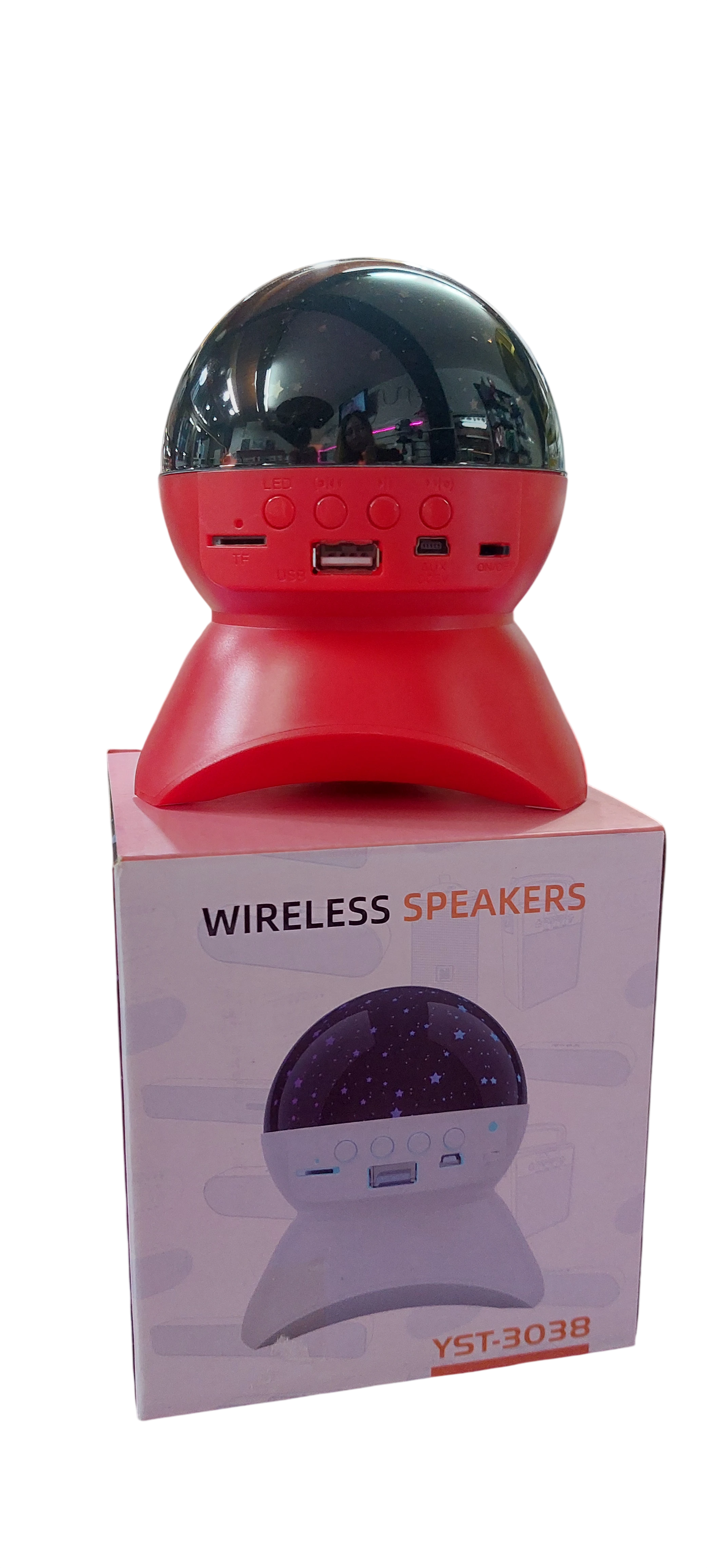 Parlante Bluetooth Inalámbrico con Luz Proyectora de Estrellas LED YST-3038