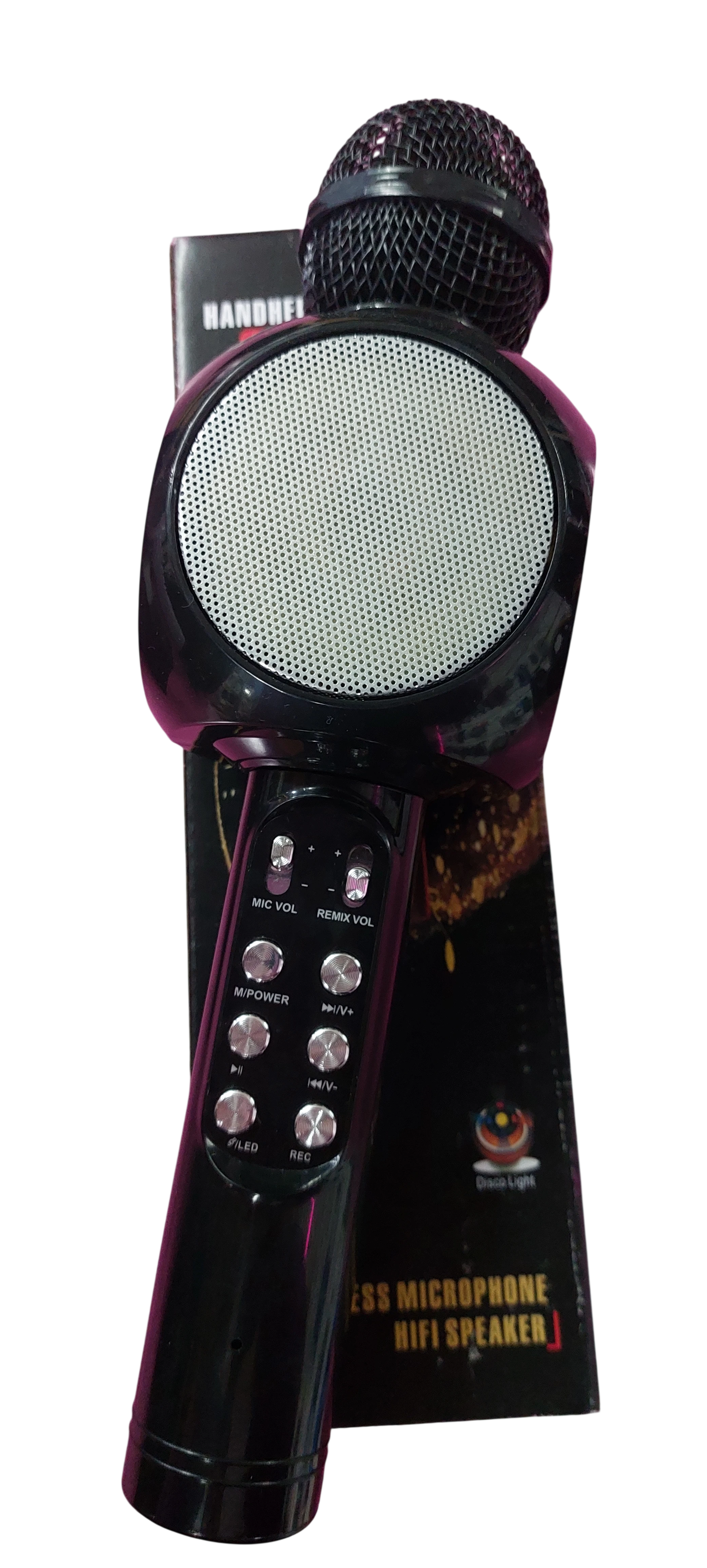Micrófono Inalámbrico Bluetooth Karaoke con Parlante Integrado y Luz LED Disco - 2