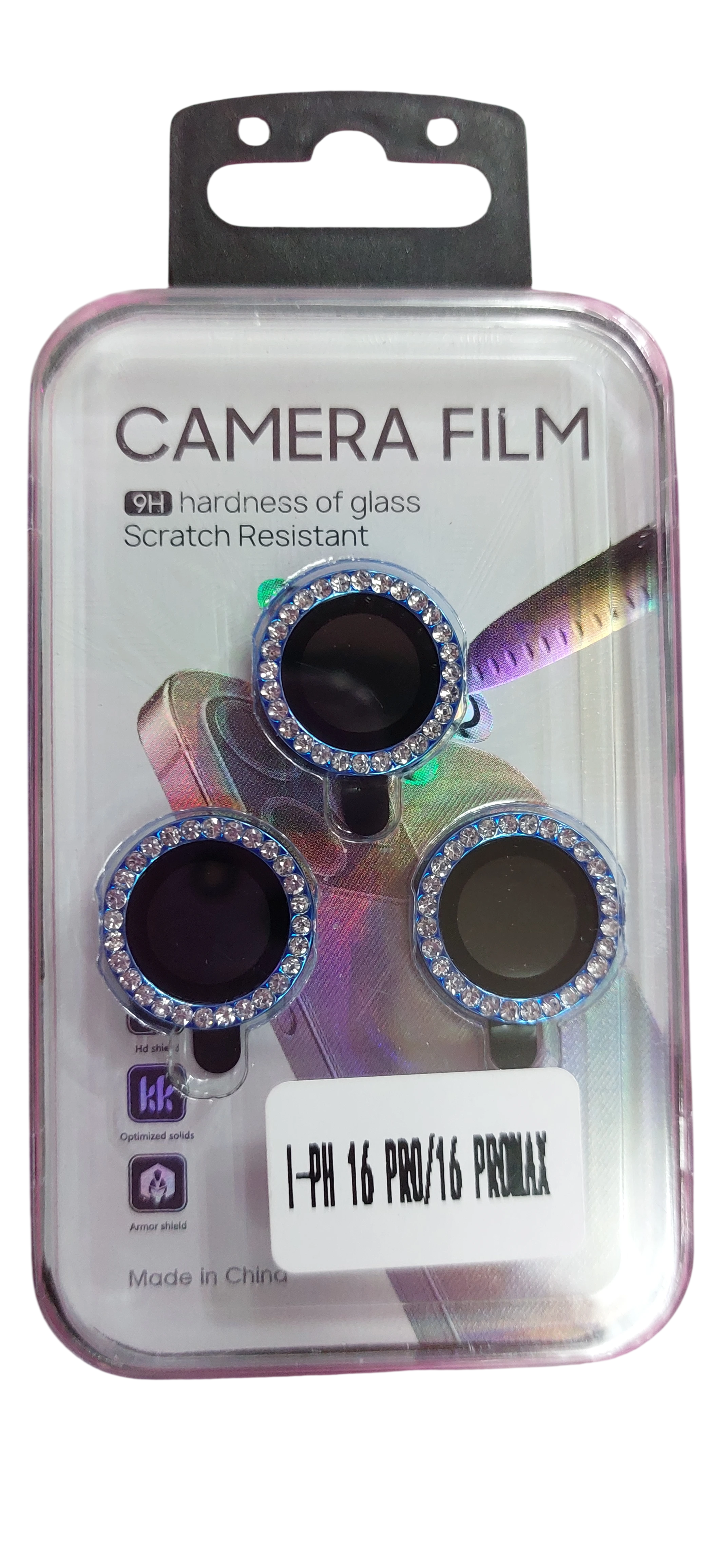 Protector de Lente de Cámara con Cristales para iPhone 16 Pro / 16 Pro Max - 9H Vidrio Templado con Diamantes