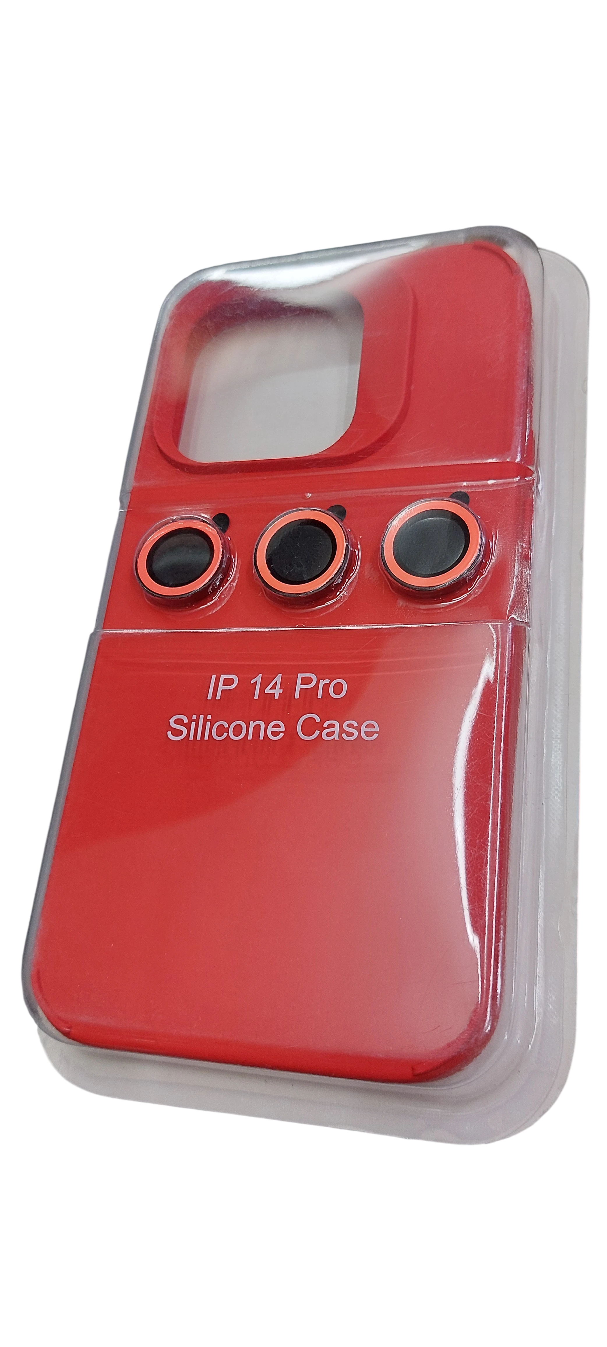 Funda Silicona Rosa con Protector de Lentes para iPhone 14 Pro - 4
