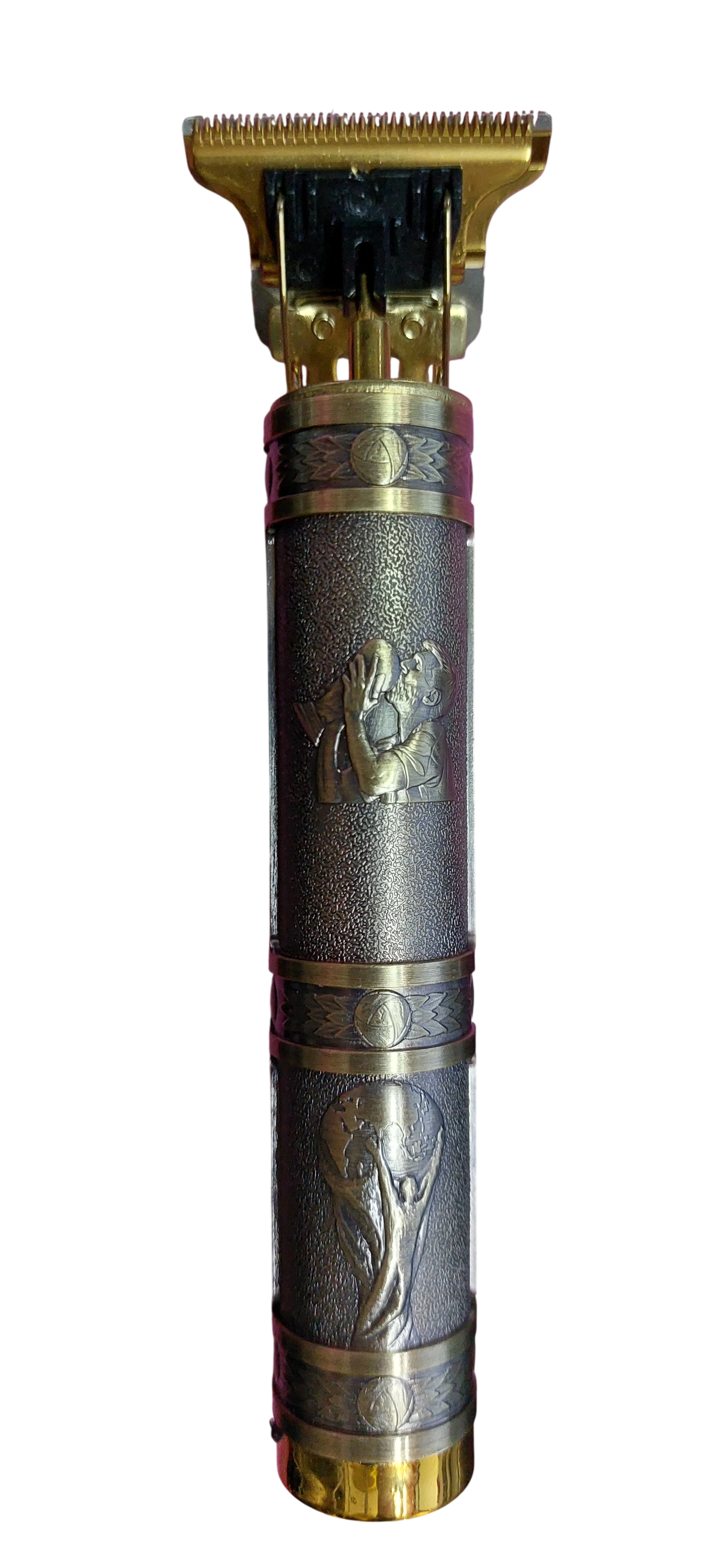 Cortadora de Cabello Profesional Inalámbrica con Diseño Dragón Dorado – Trimmer T-Blade - 6