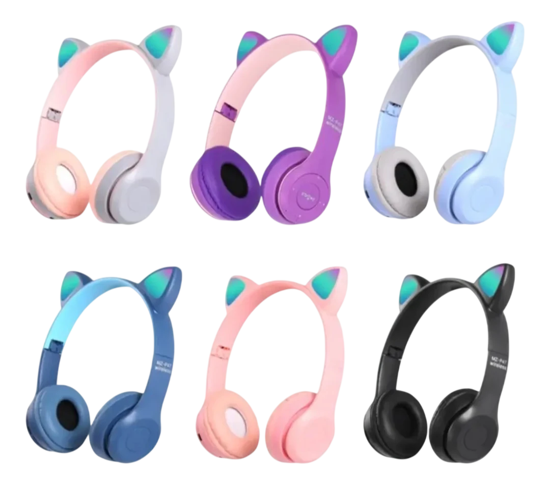Auriculares Inalámbricos Bluetooth Cat Ear con Orejas de Gato y Luces RGB P47M - 2