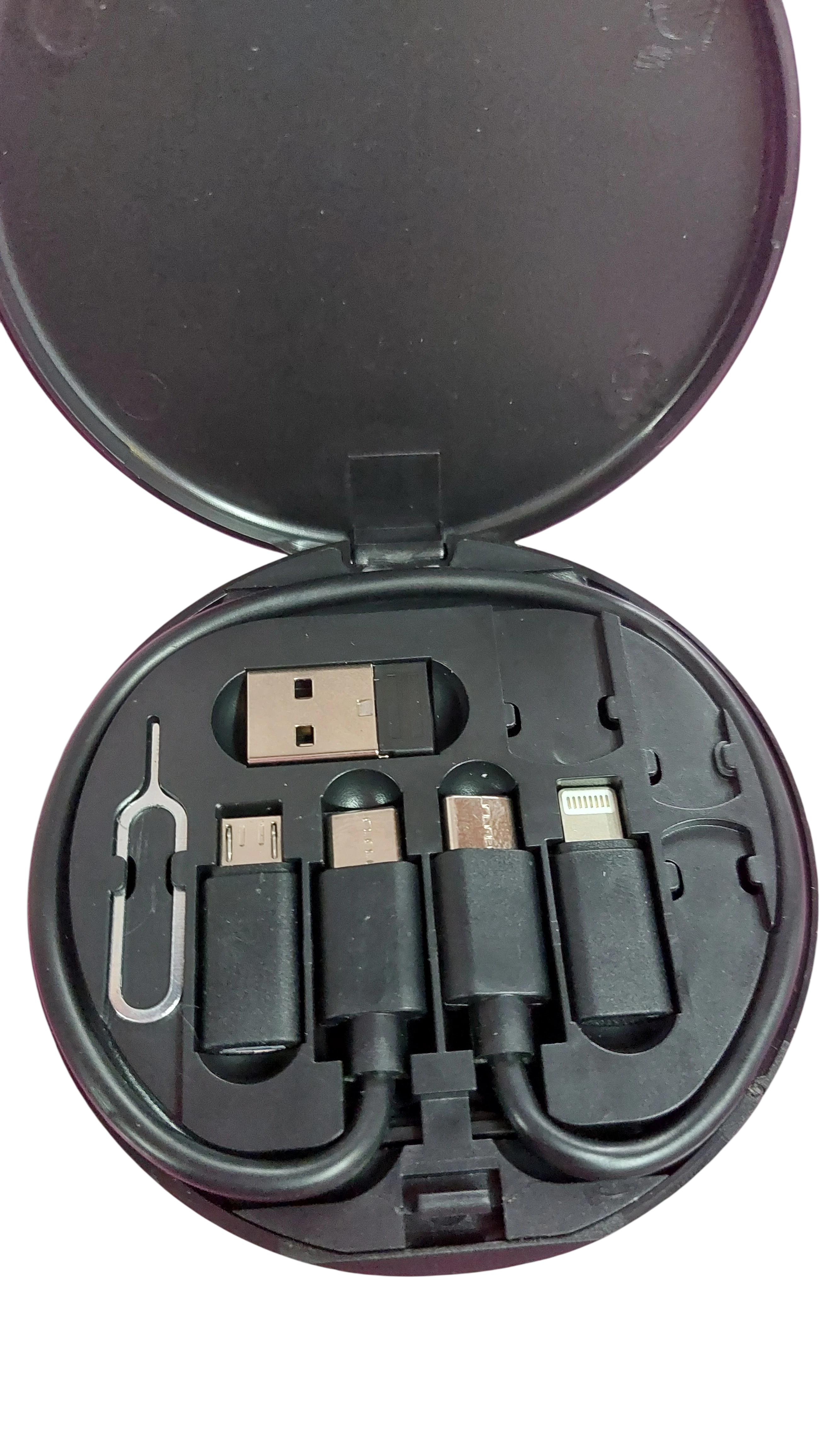 Kit de Cables de Carga Rápida 60W Multifunción con Estuche Redondo Portátil - Set 5 en 1 - 2