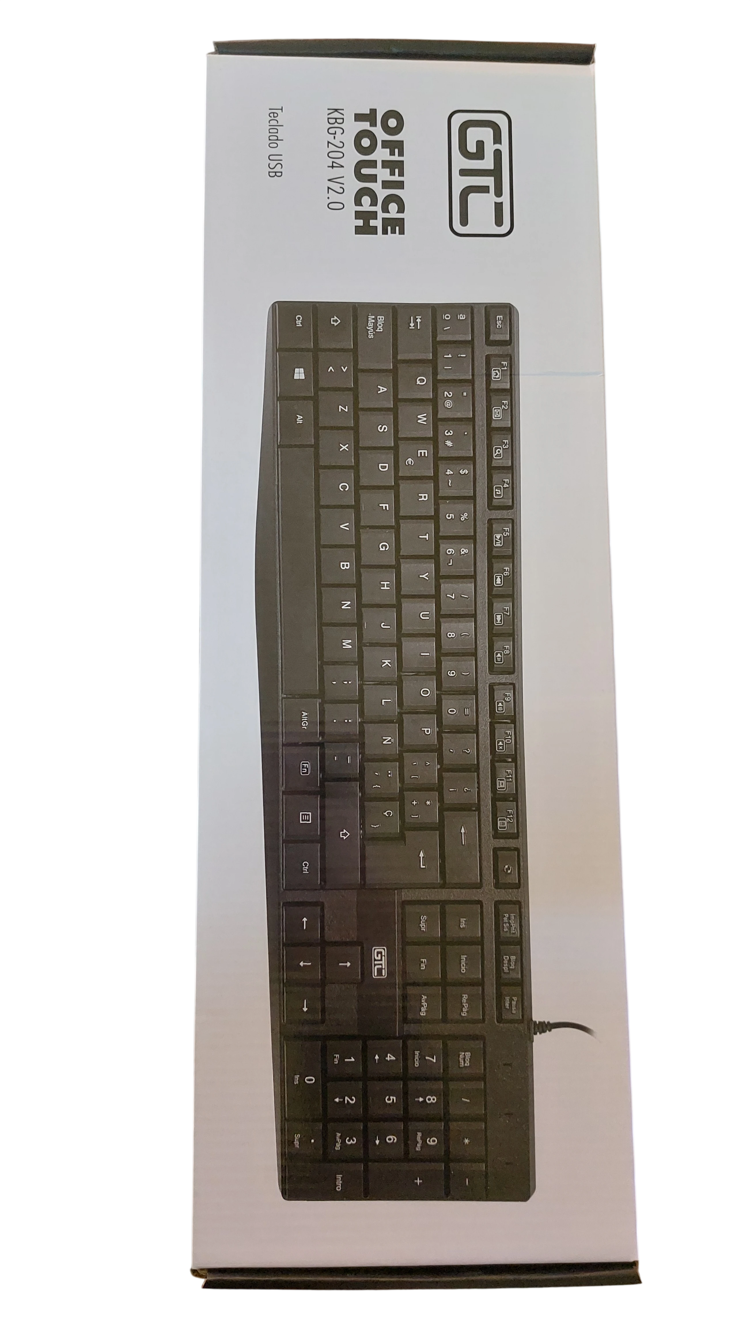 Teclado USB GTC Office Touch KBG-204 V2.0 Full Size Español con Numpad