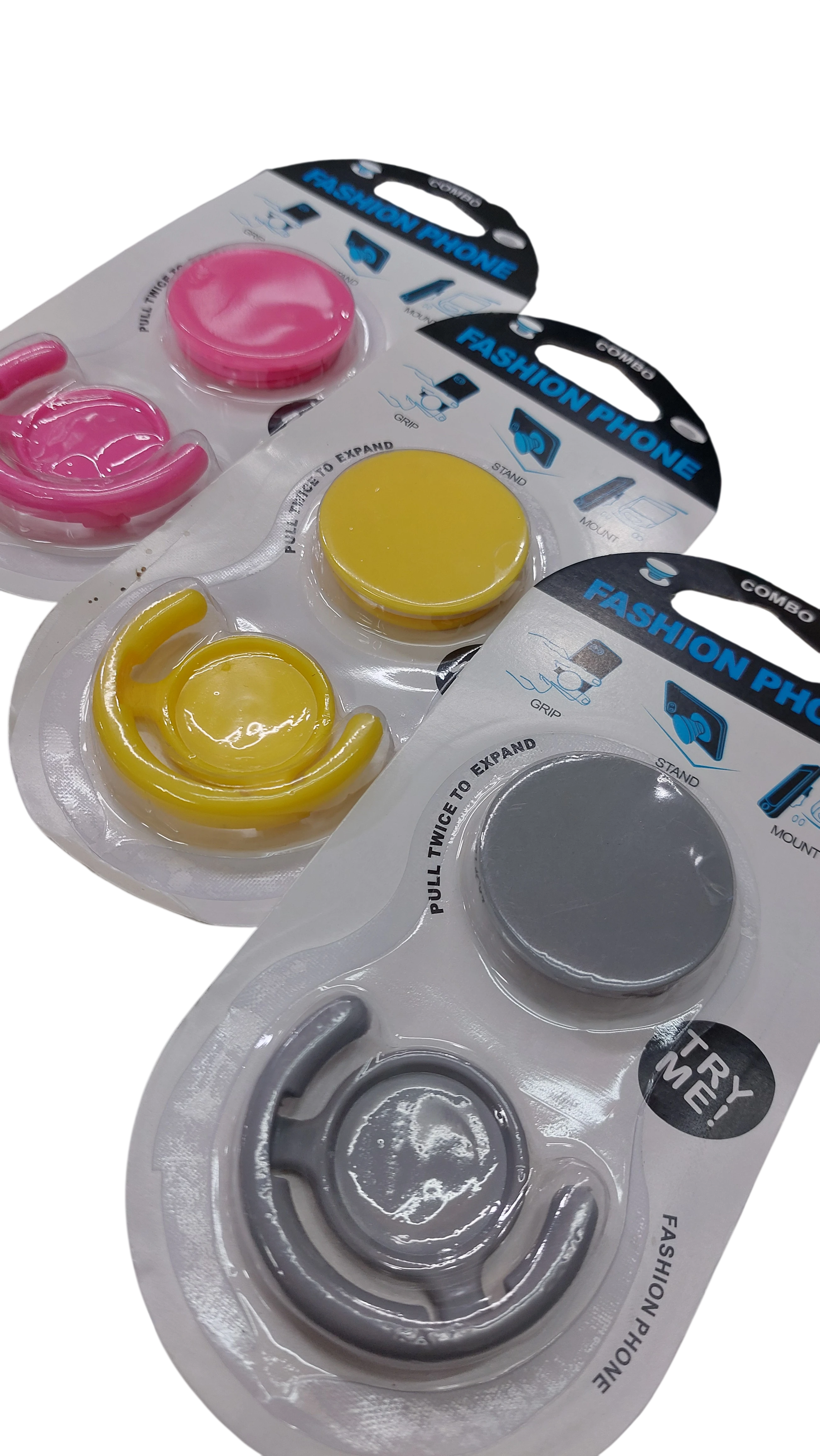 Soporte y Grip para Celular Tipo PopSocket 3 en 1 - Agarre, Base y Soporte para Auto