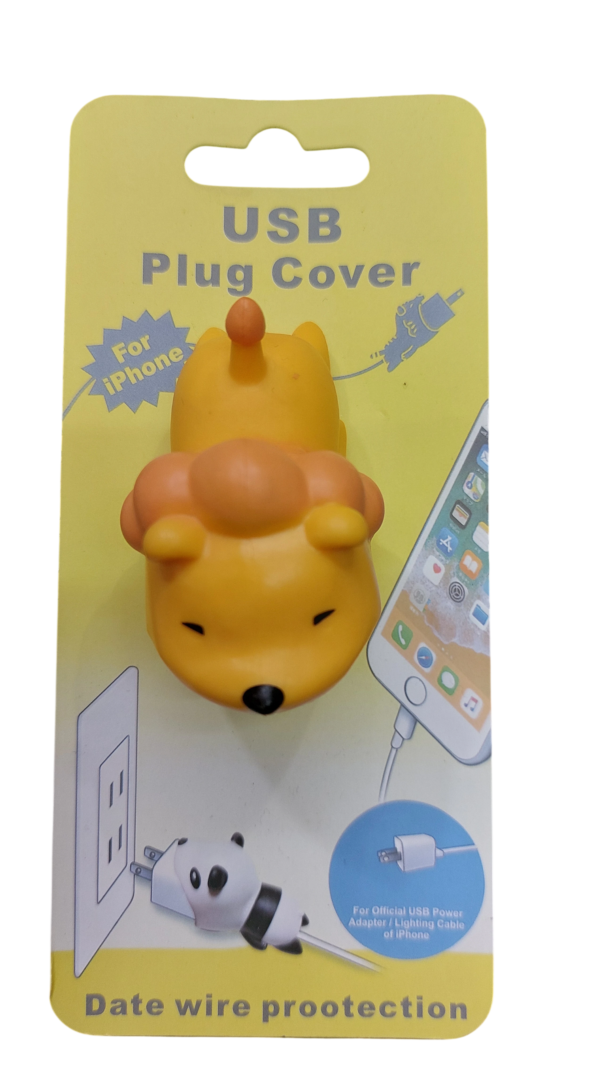 Cubierta Decorativa para Cargador USB iPhone - Diseño Winnie Pooh Cute Animal