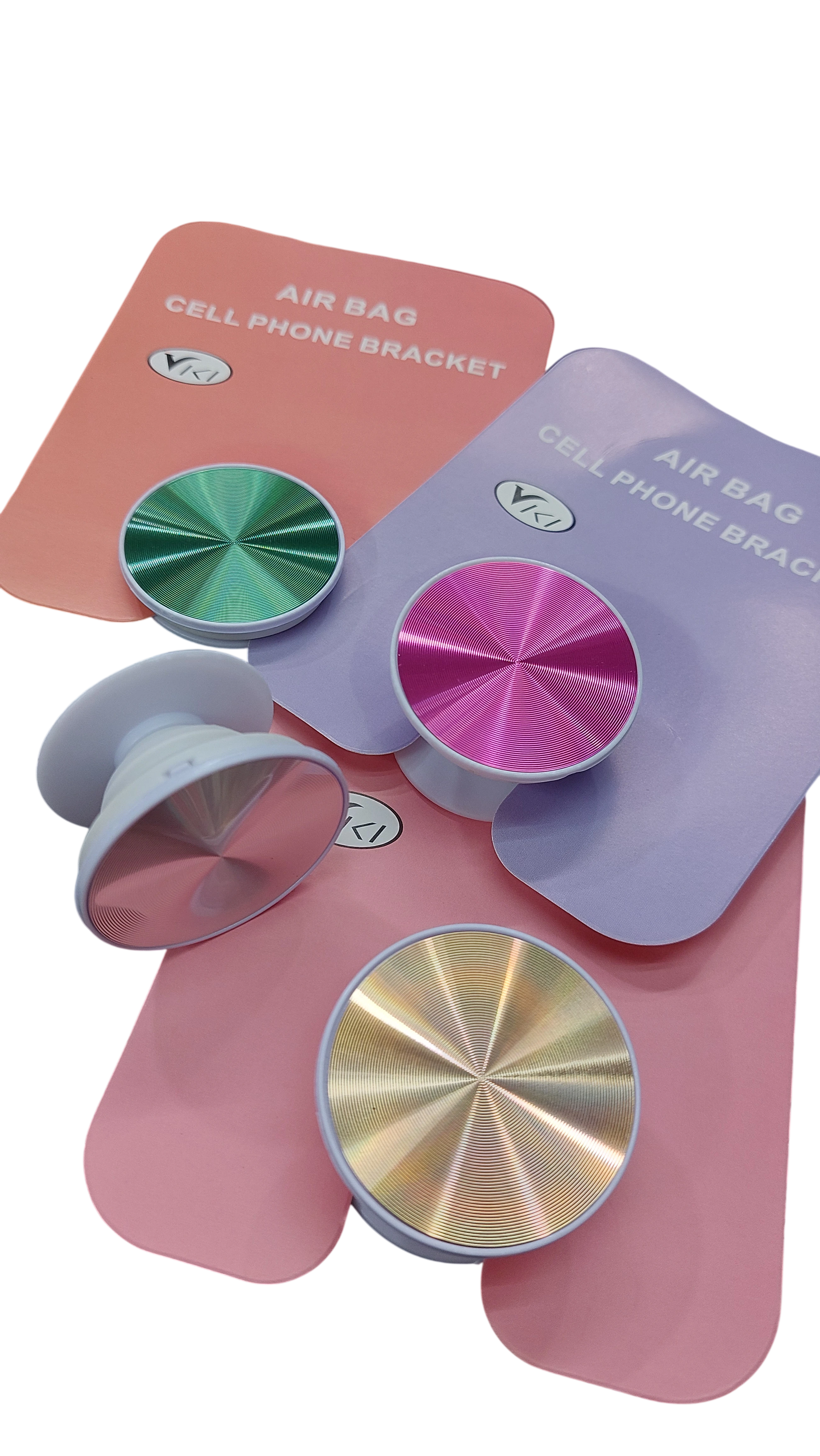 Soporte PopSocket Air Bag para Celular con Diseño Metálico Brillante - Pack Variado de Colores