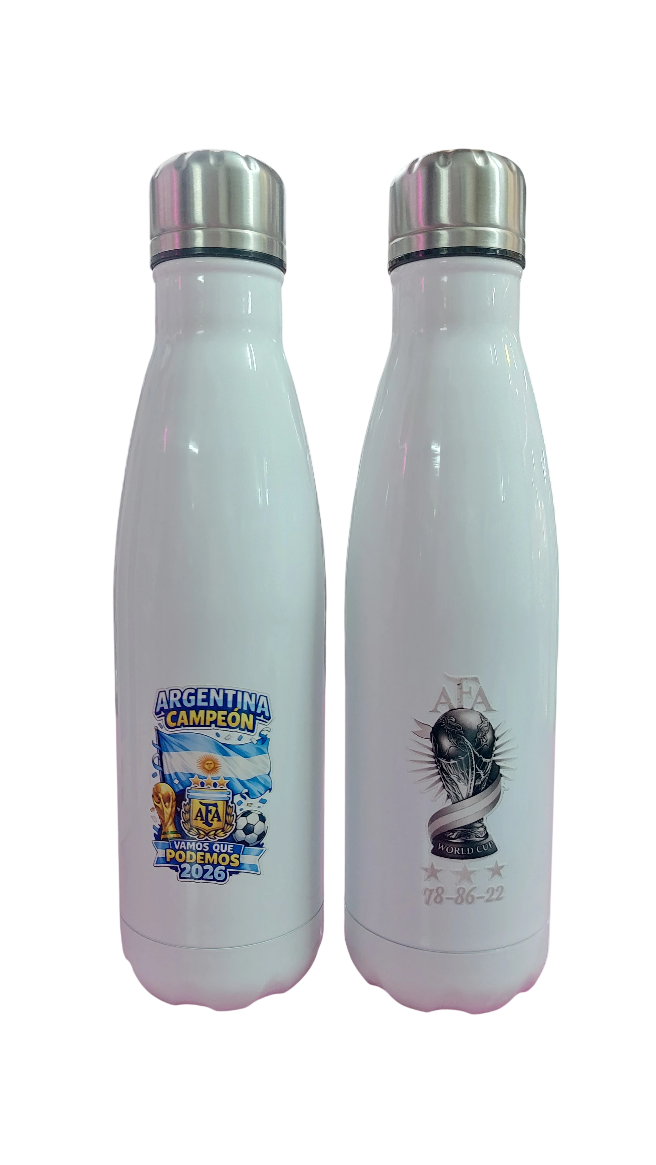 Termo Botella Acero Inoxidable Argentina Campeón AFA World Cup 2026 - 78-86-22 - 2