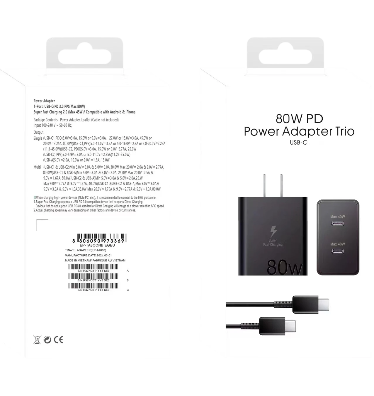 Cargador Samsung 80W PD
