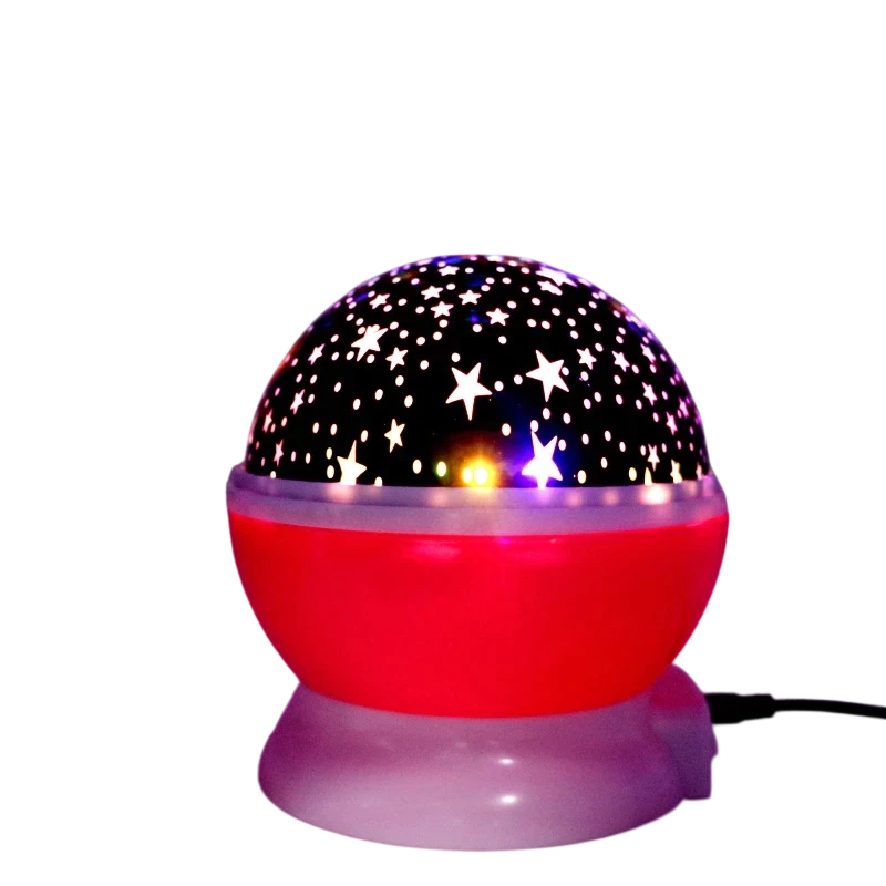 Velador Estrella Proyector Galaxia Giratorio Luz de Noche Astronauta Infantil - 2