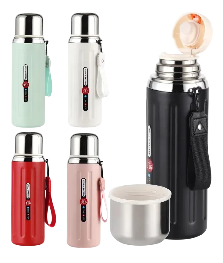 Termo Premium Vacum 800 ml . Acero inoxidable ,agarre wD531